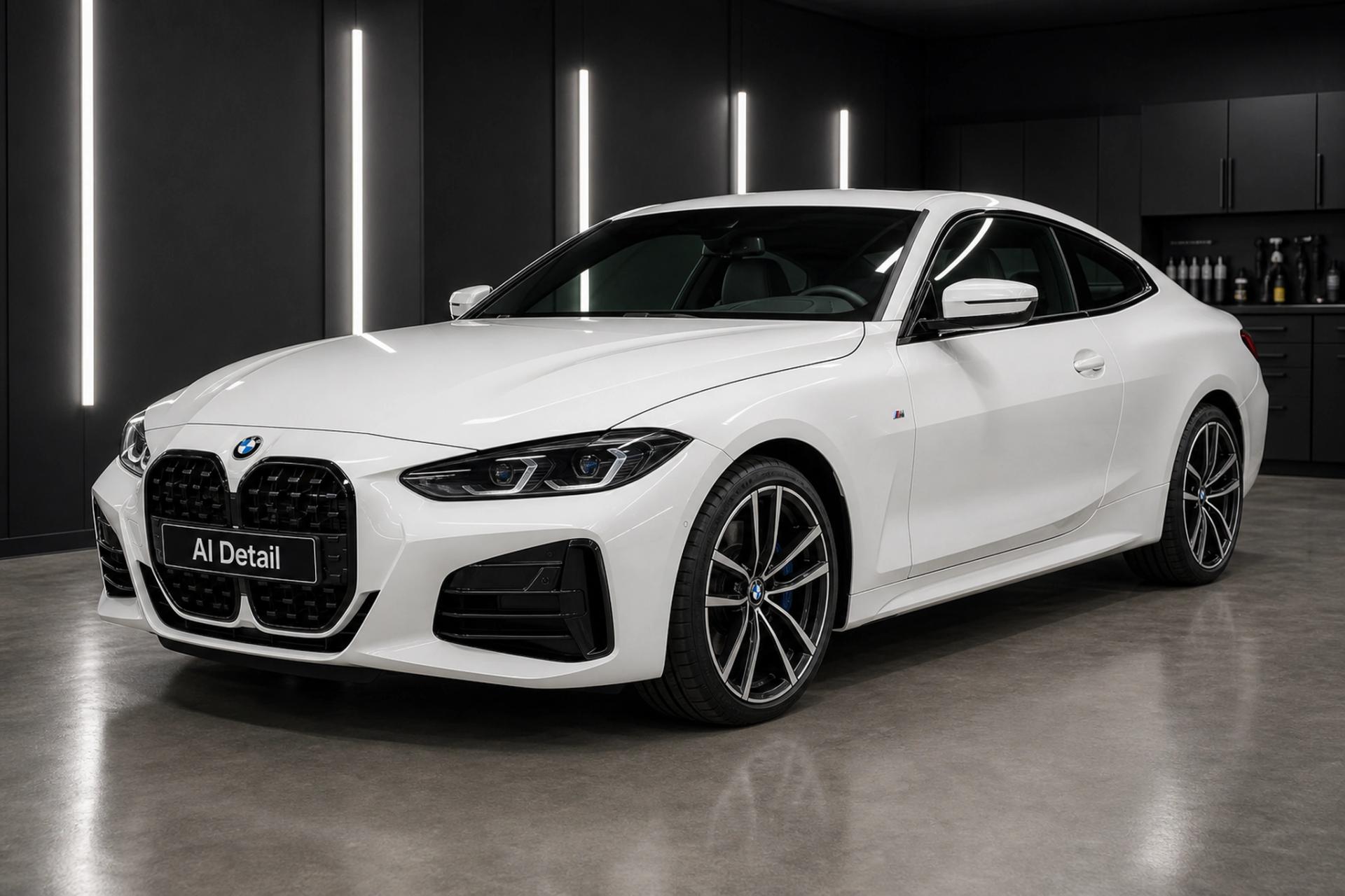 BMW 4 серия Купе G22, ракурс перед три четверти