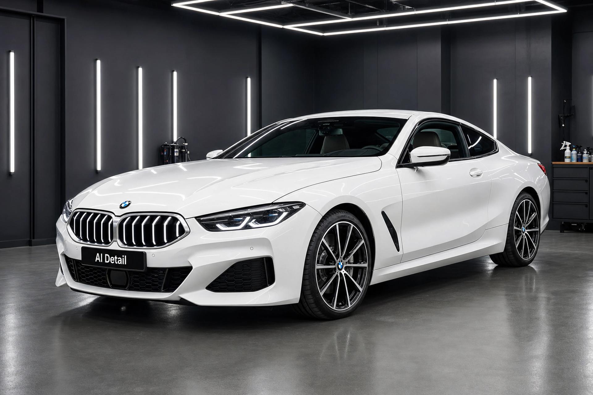 BMW 8 серия Купе G15, ракурс перед три четверти
