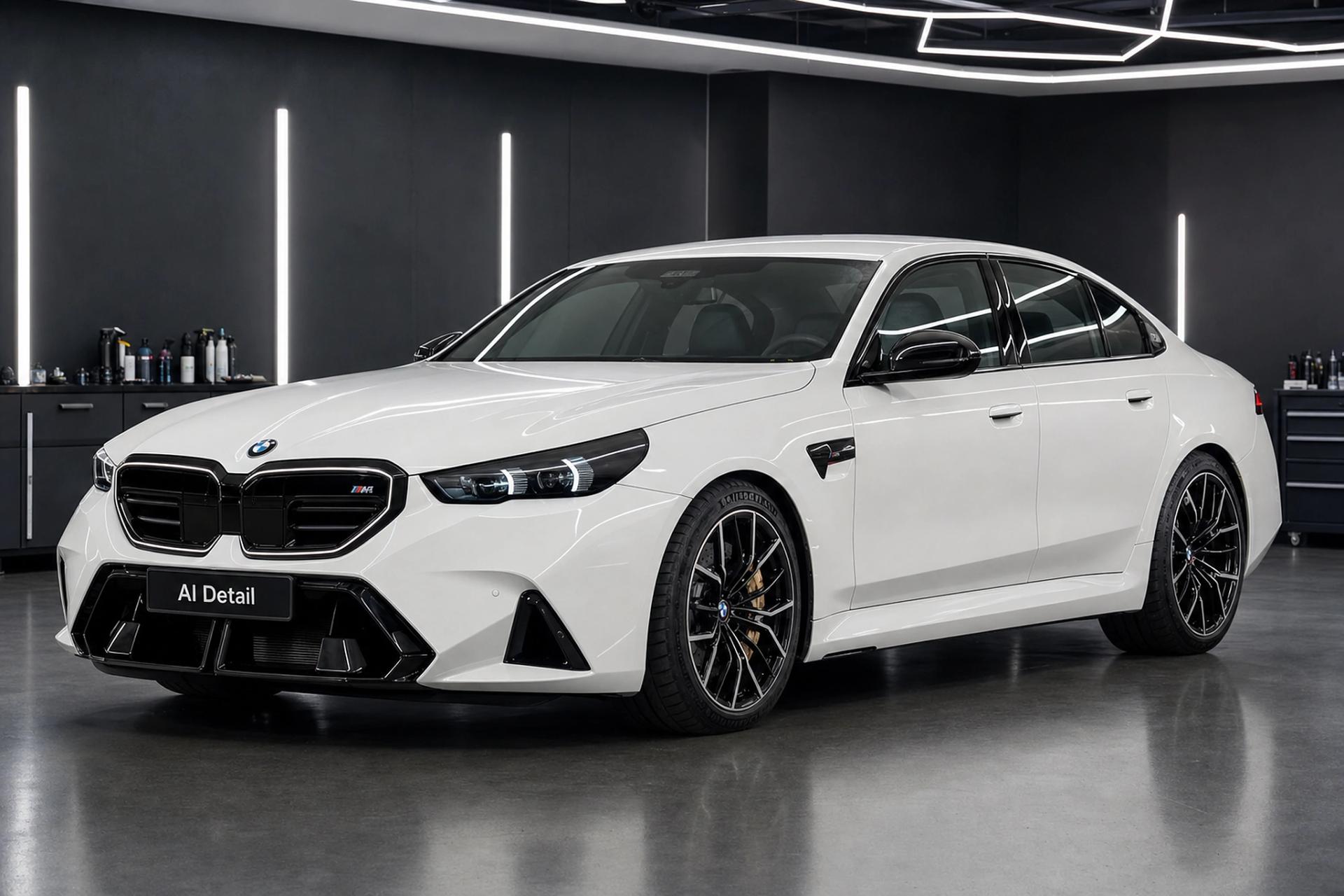 BMW M5 Седан G90, ракурс перед три четверти