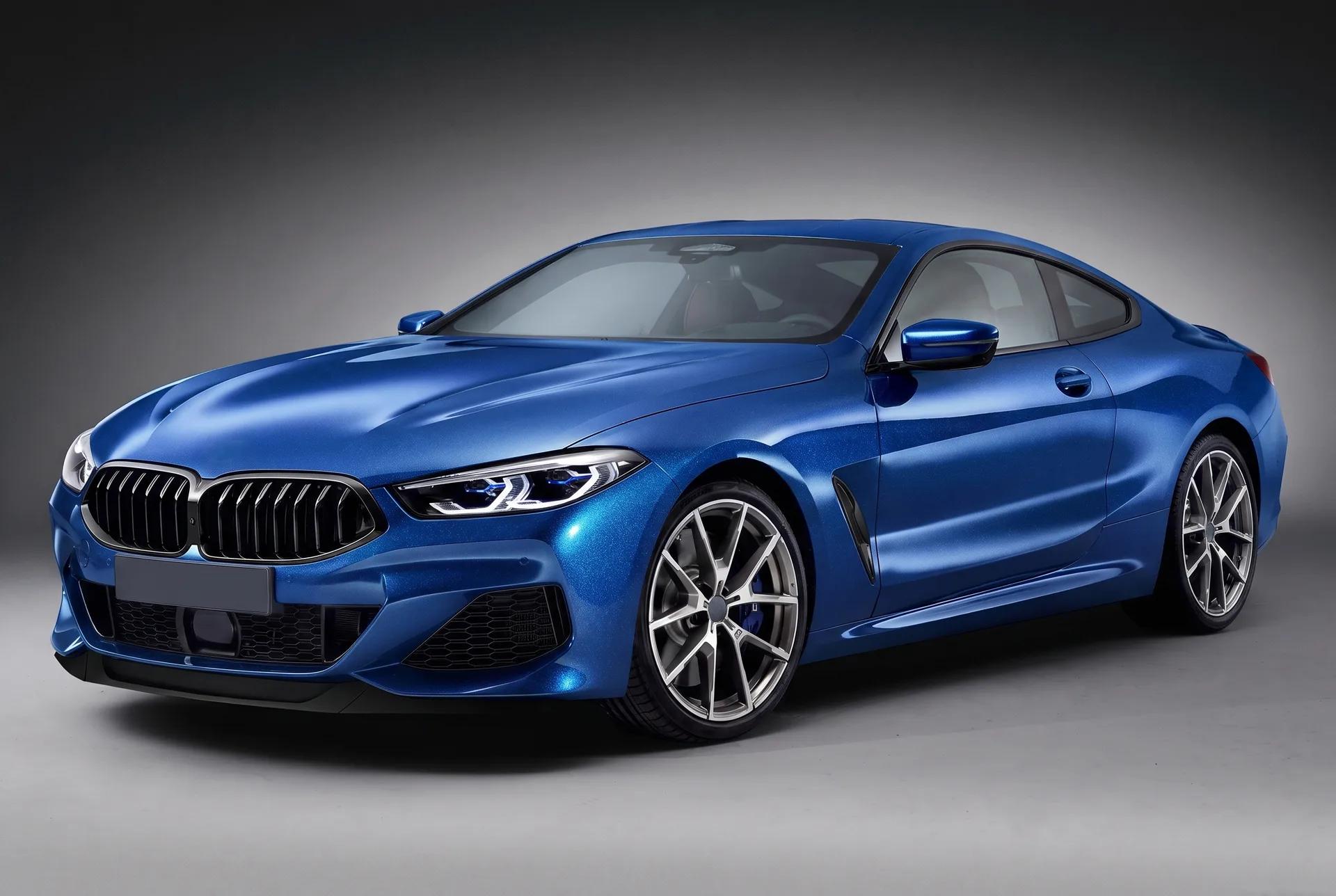 BMW 8 серии в плёнке 3M Blue Metallic