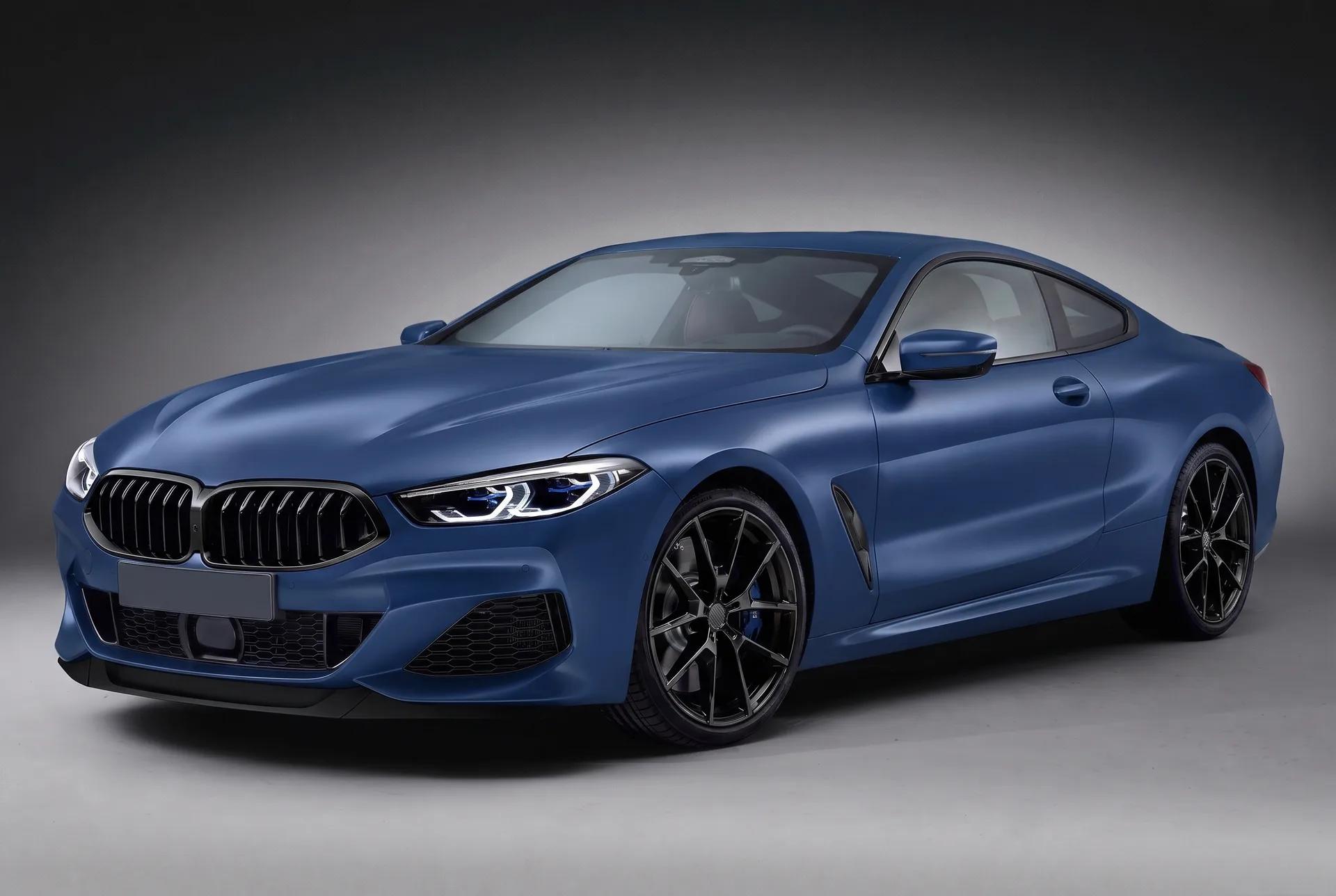 BMW 8 серии в плёнке Avery Dennison Satin Dark Blue